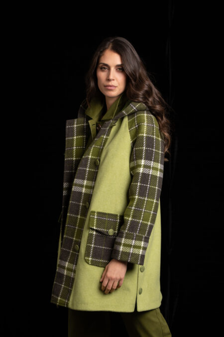 CAPPOTTO C/INSERTI TARTAN, CAPP.FISSO
