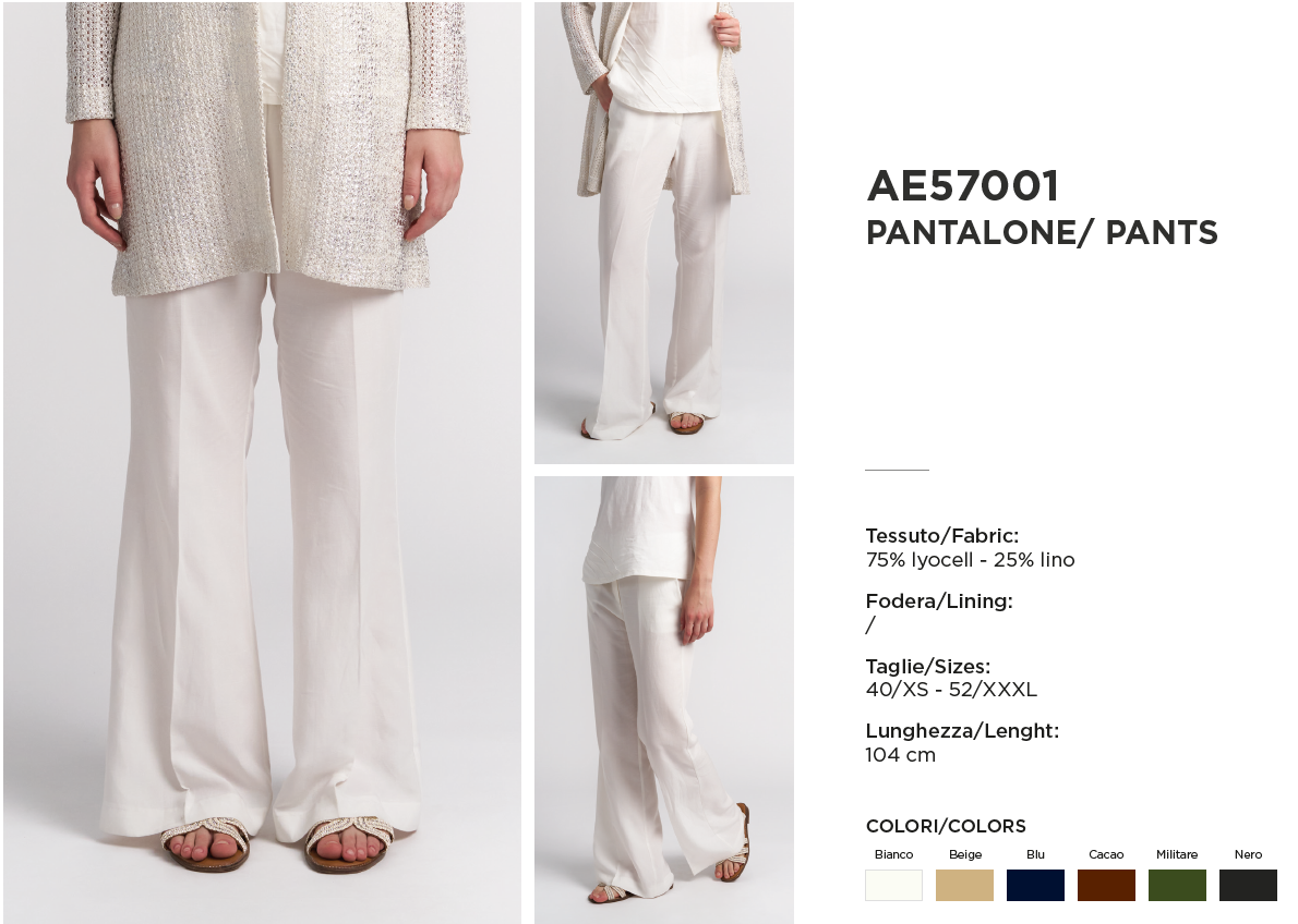 PANTALONE MOD. AE57001CM - immagine 2