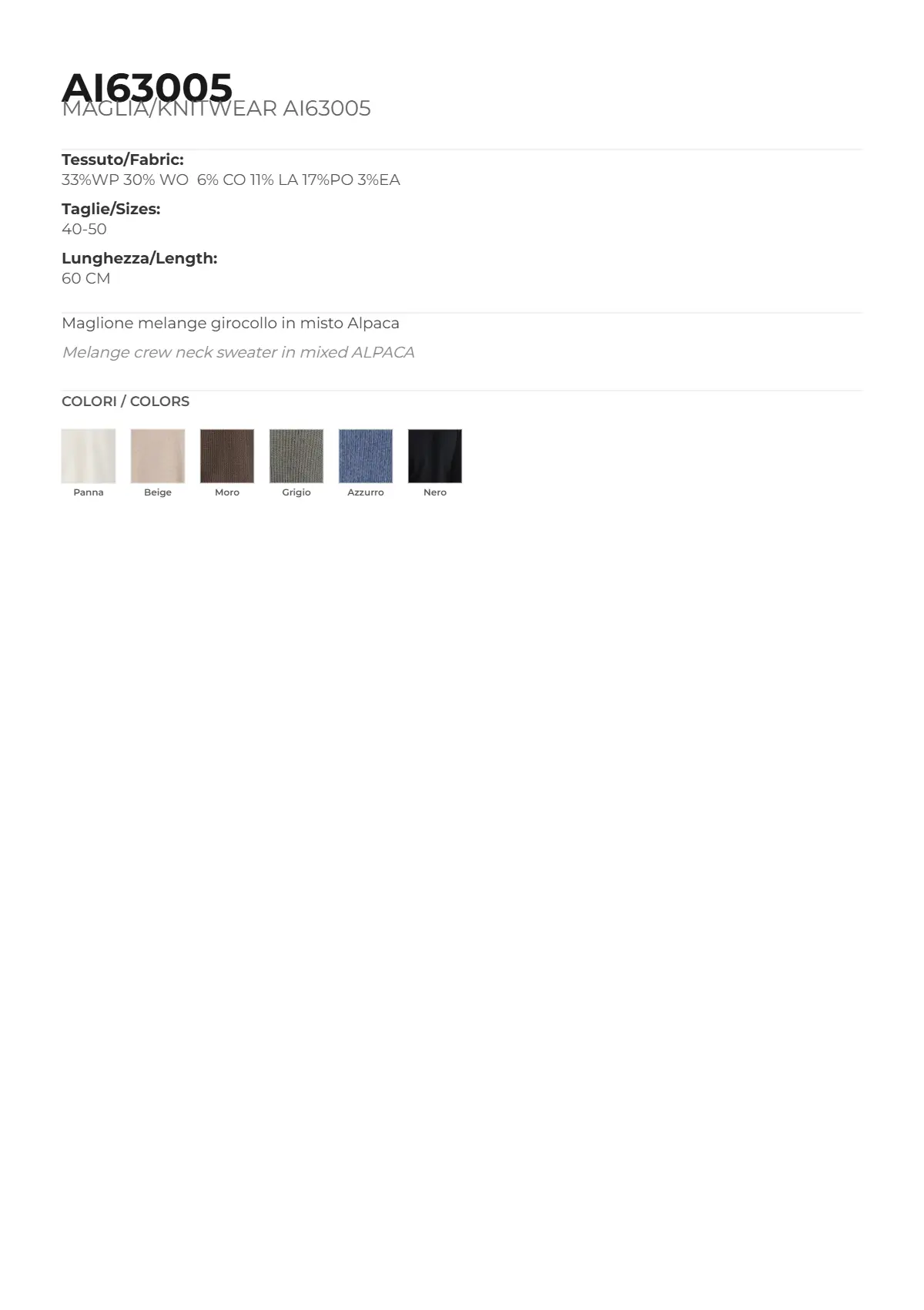 MAGLIONE/SWEATER MOD.AI63005 - immagine 5