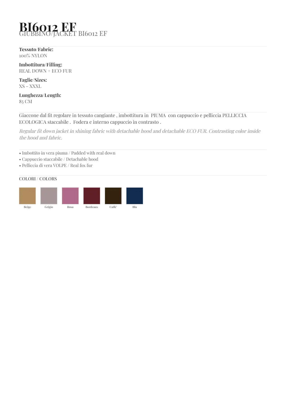 GIUBBINO/JACKET MOD. BI6012EF - Image 4
