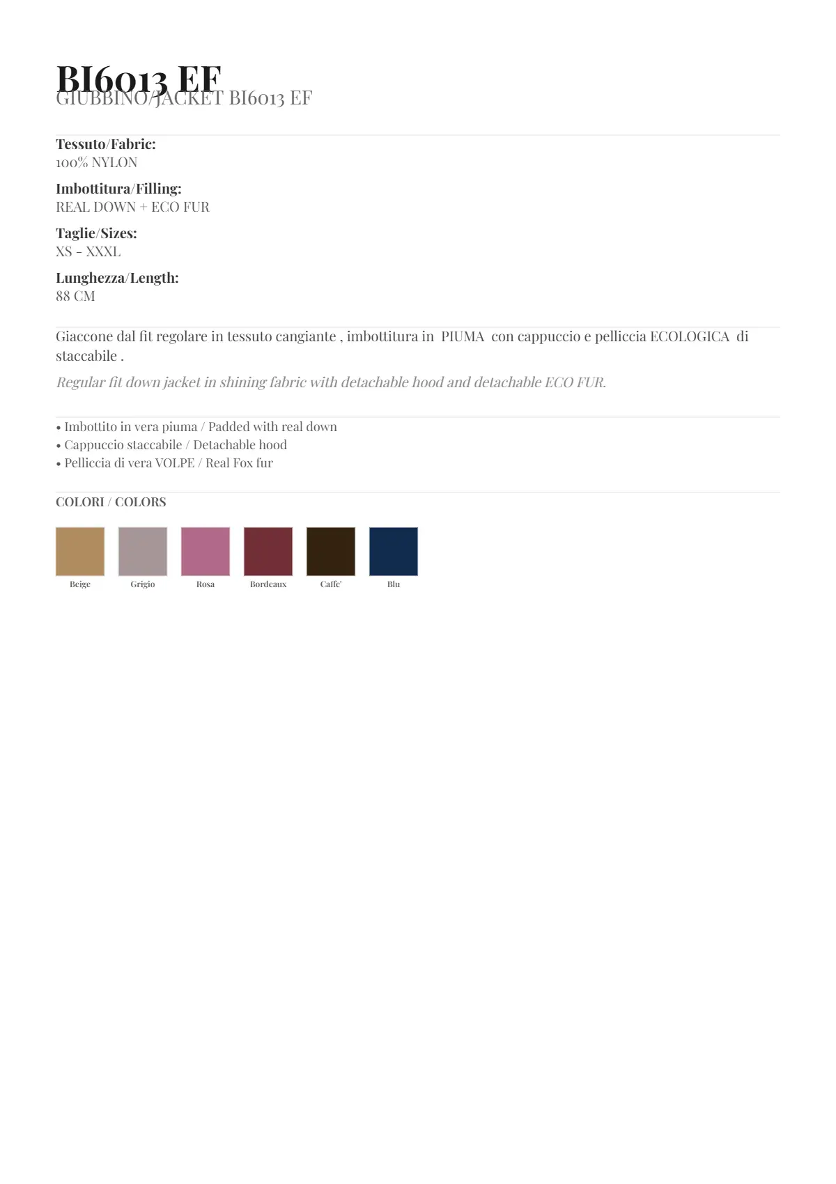 GIUBBINO/JACKET MOD. BI6013EF - Image 5