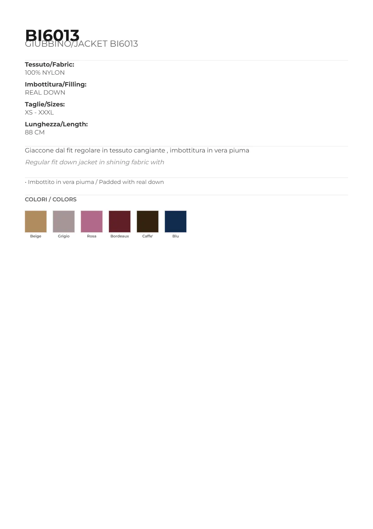 GIUBBINO/JACKET MOD. BI6013 - immagine 4