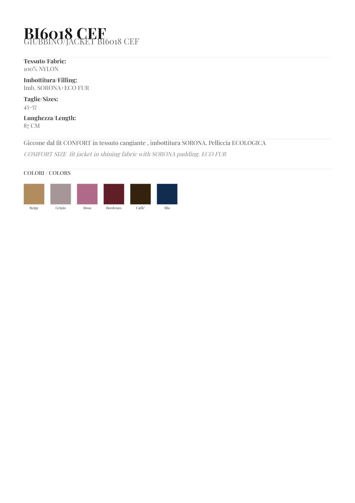 GIUBBINO/JACKET MOD. BI6018CEF - Image 3