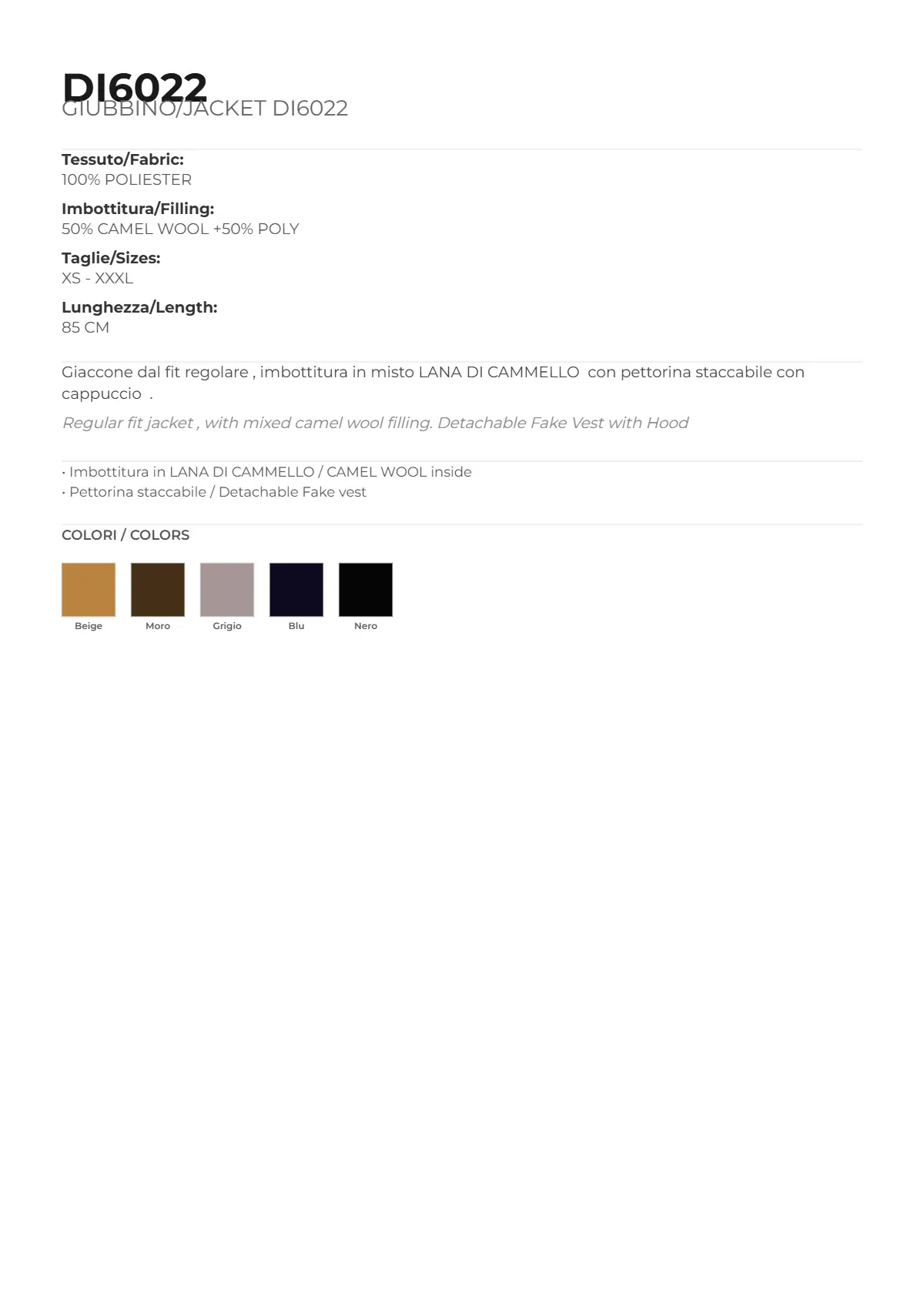GIUBBINO/JACKET MOD. DI6022 - immagine 4