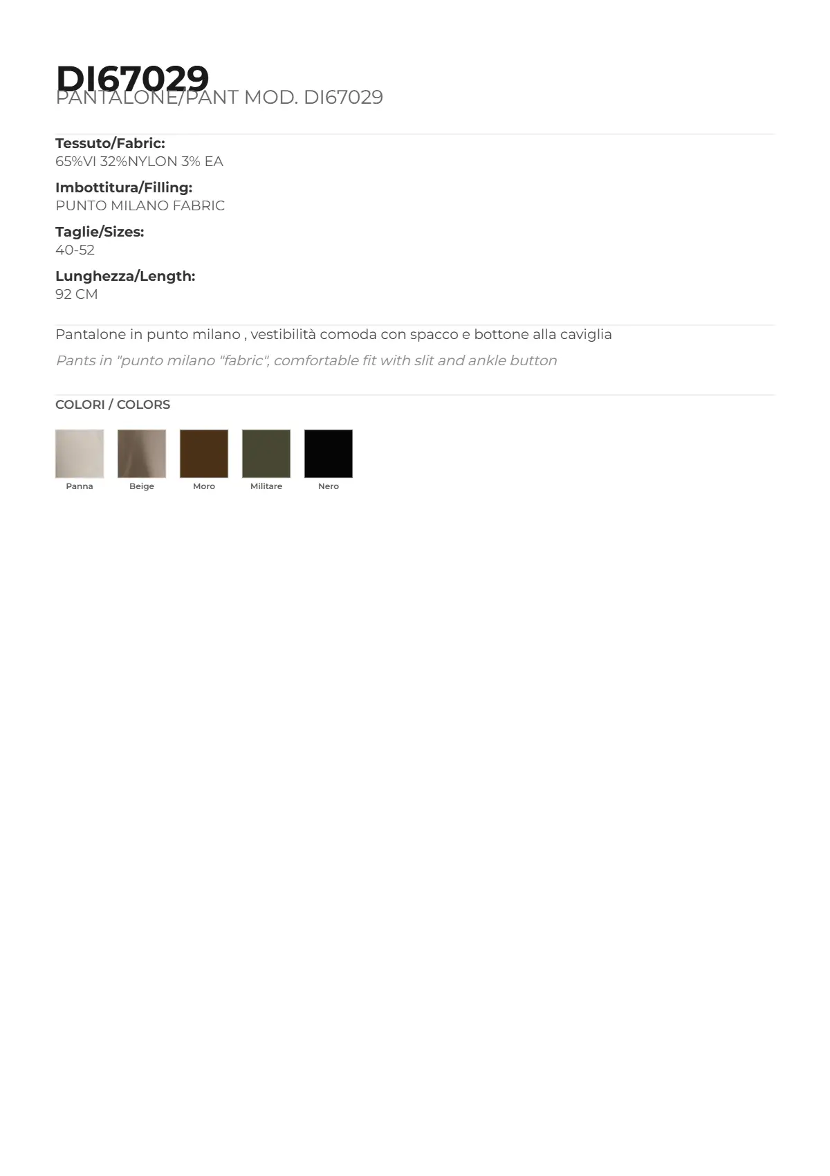 PANTALONI/PANTS MOD.DI67029 - immagine 6