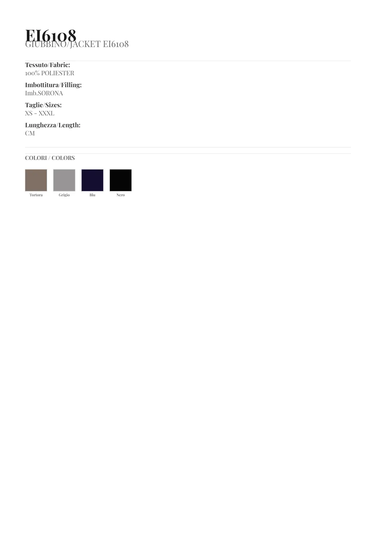GIUBBINO/JACKET MOD. EI6108 - Image 5