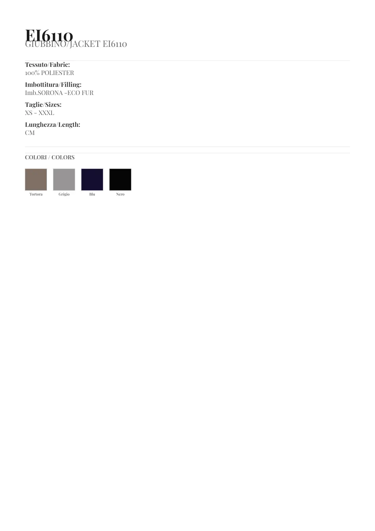 GIUBBINO/JACKET MOD. EI6110 - Image 5