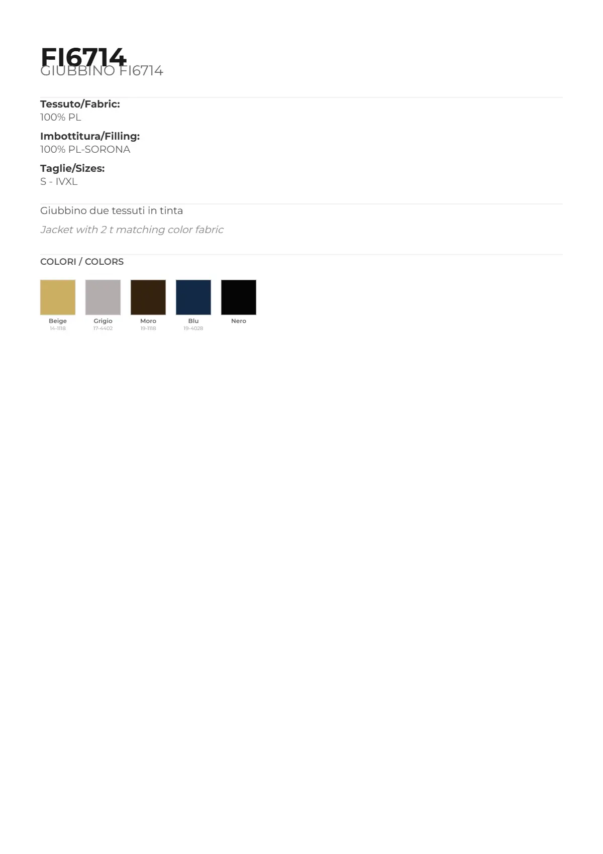 GIUBBINO/JACKET UOMO MOD. FI6714 - immagine 2