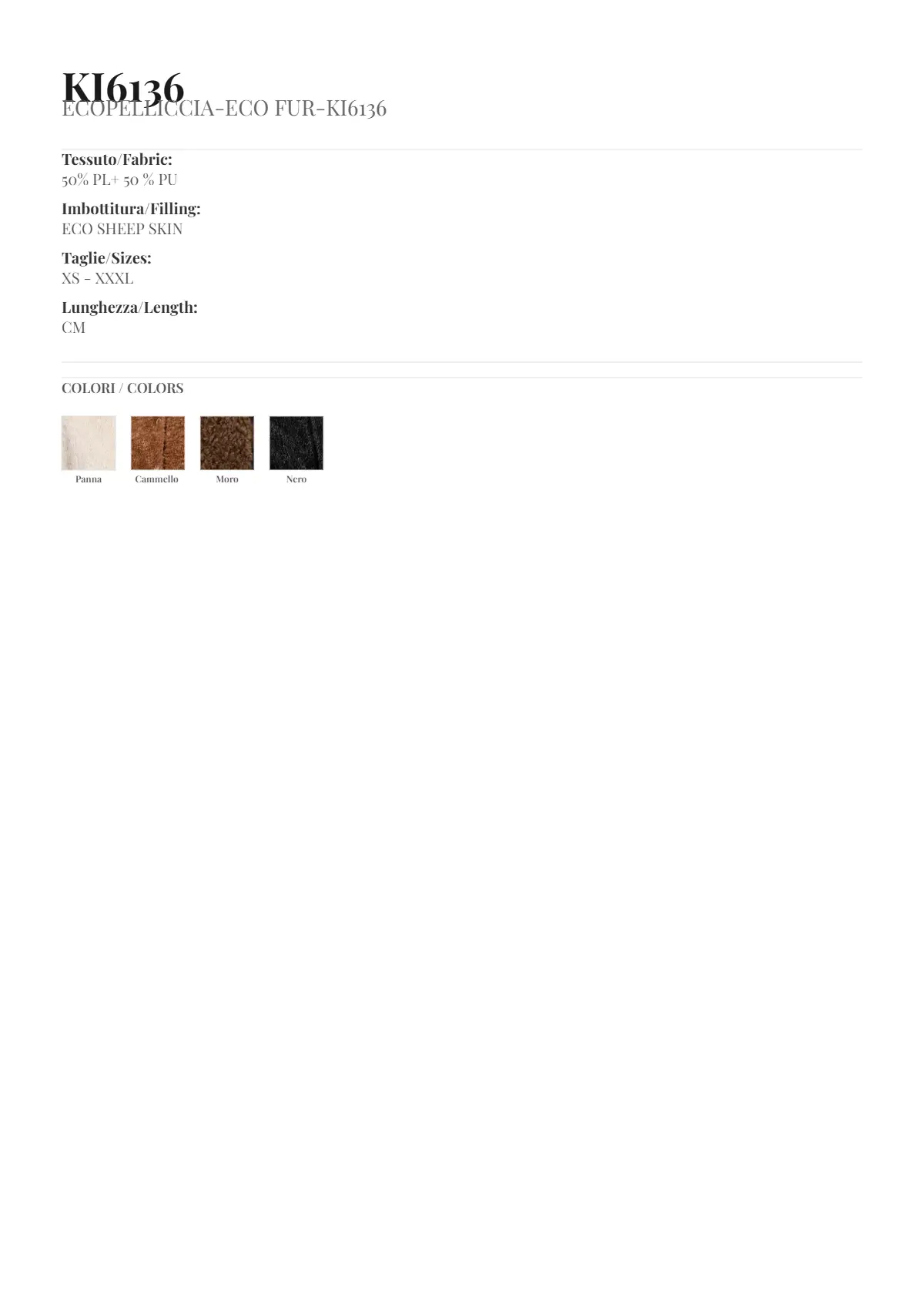ECOPELLICCIA/ECOFUR MOD. KI6136 - Image 3