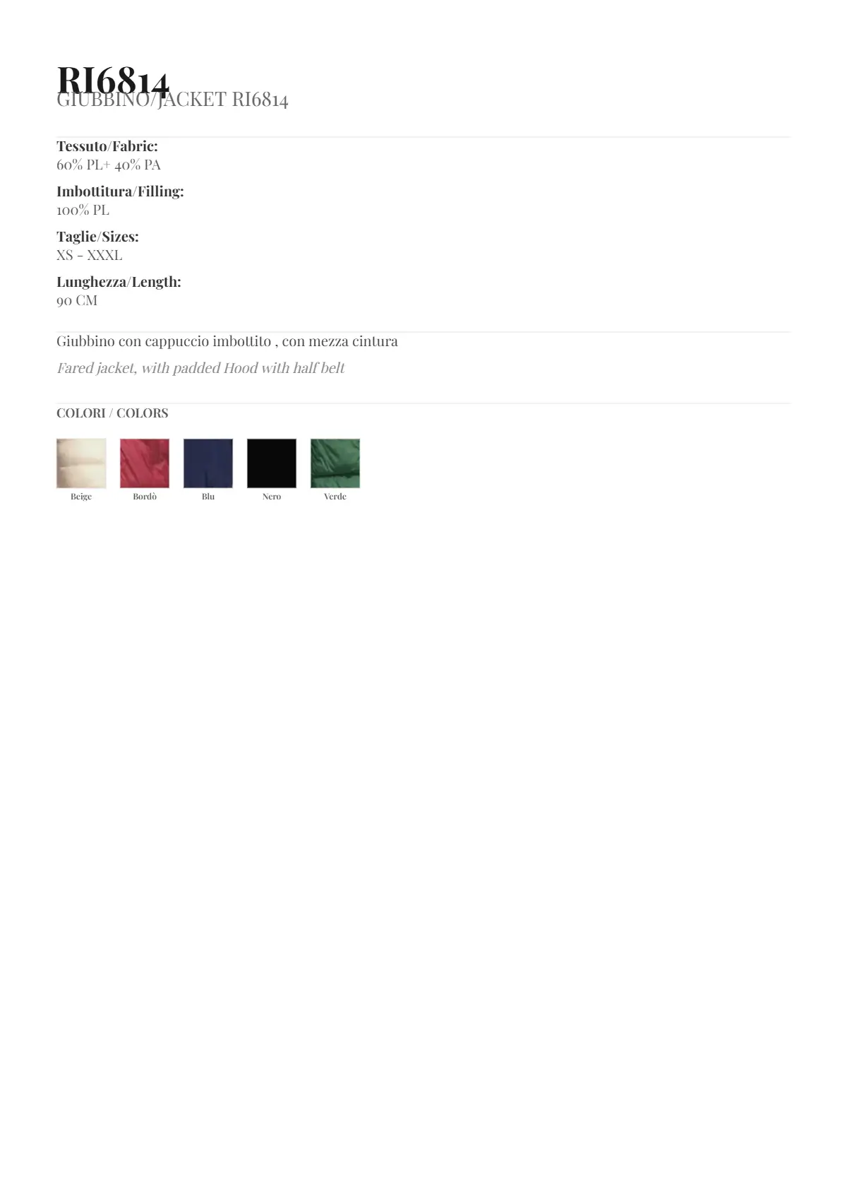 GIUBBINO/JAC MOD. RI6814 - immagine 4