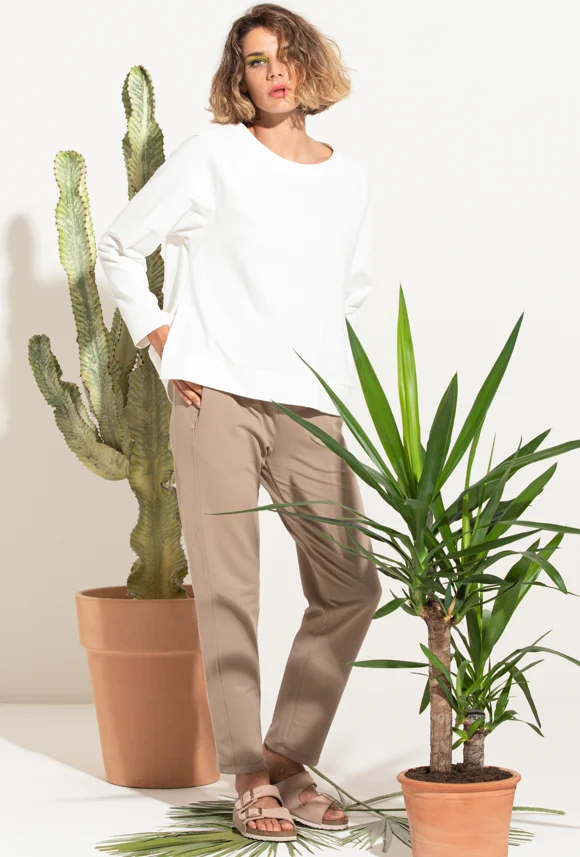 PANTALONE FELPA C/IMPUNTURE LATERALI