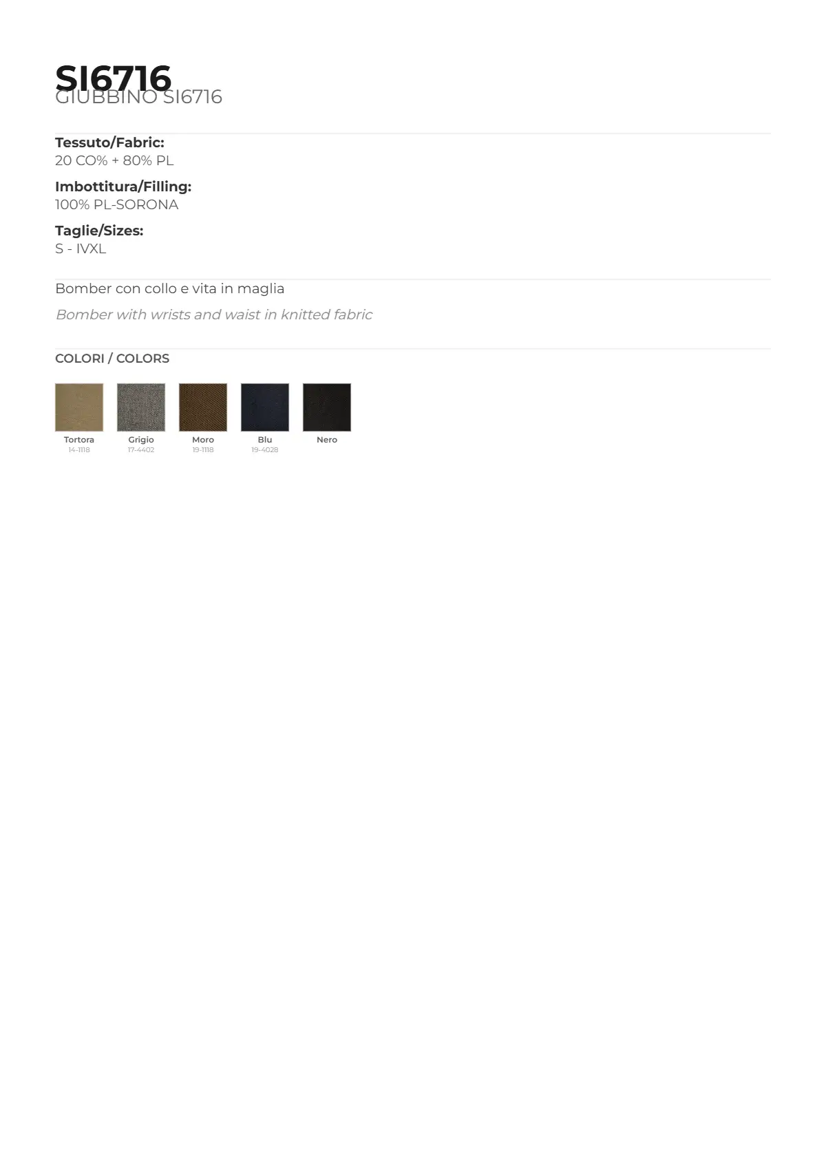 GIUBBINO/JACKET UOMO MOD. SI6716 - immagine 4