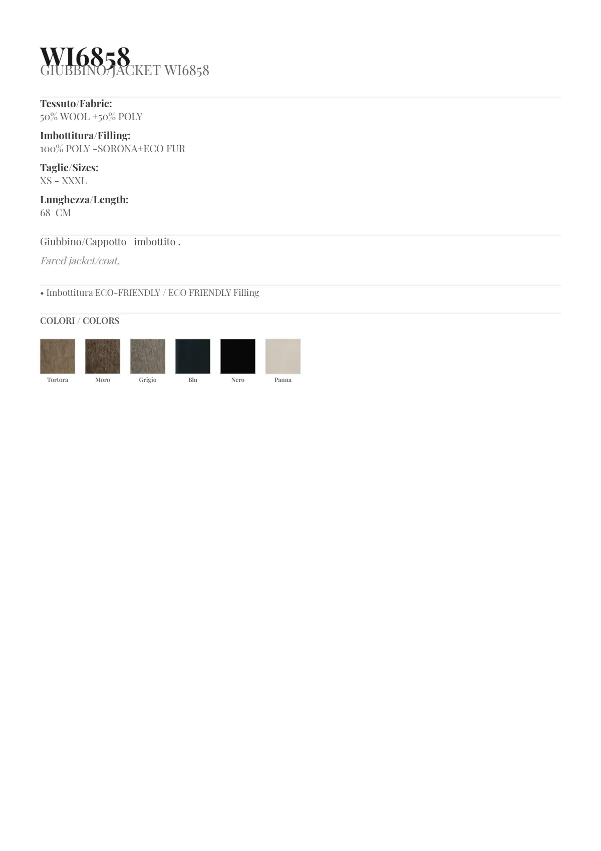 GIUBBINO/JAC MOD. WI6858 - immagine 2
