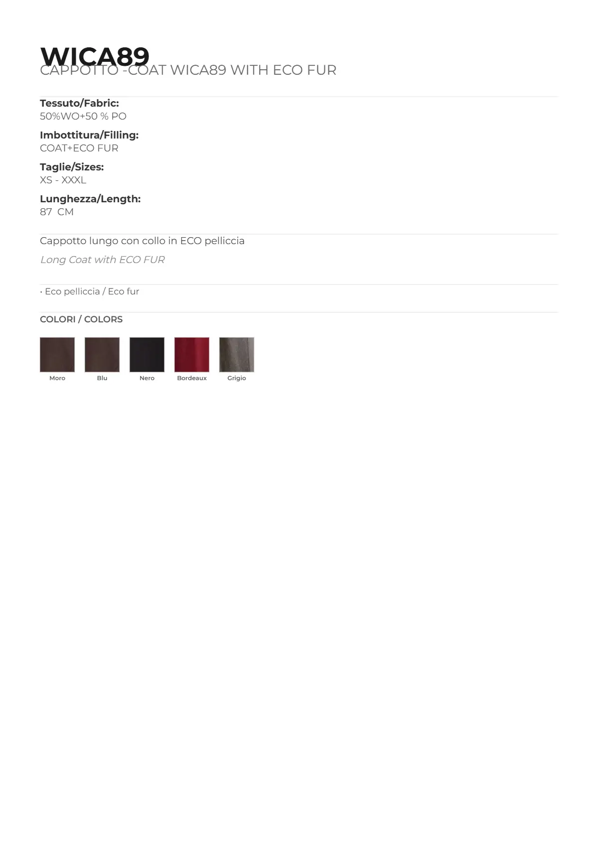CAPPOTTO MOD.WICA89 - immagine 3