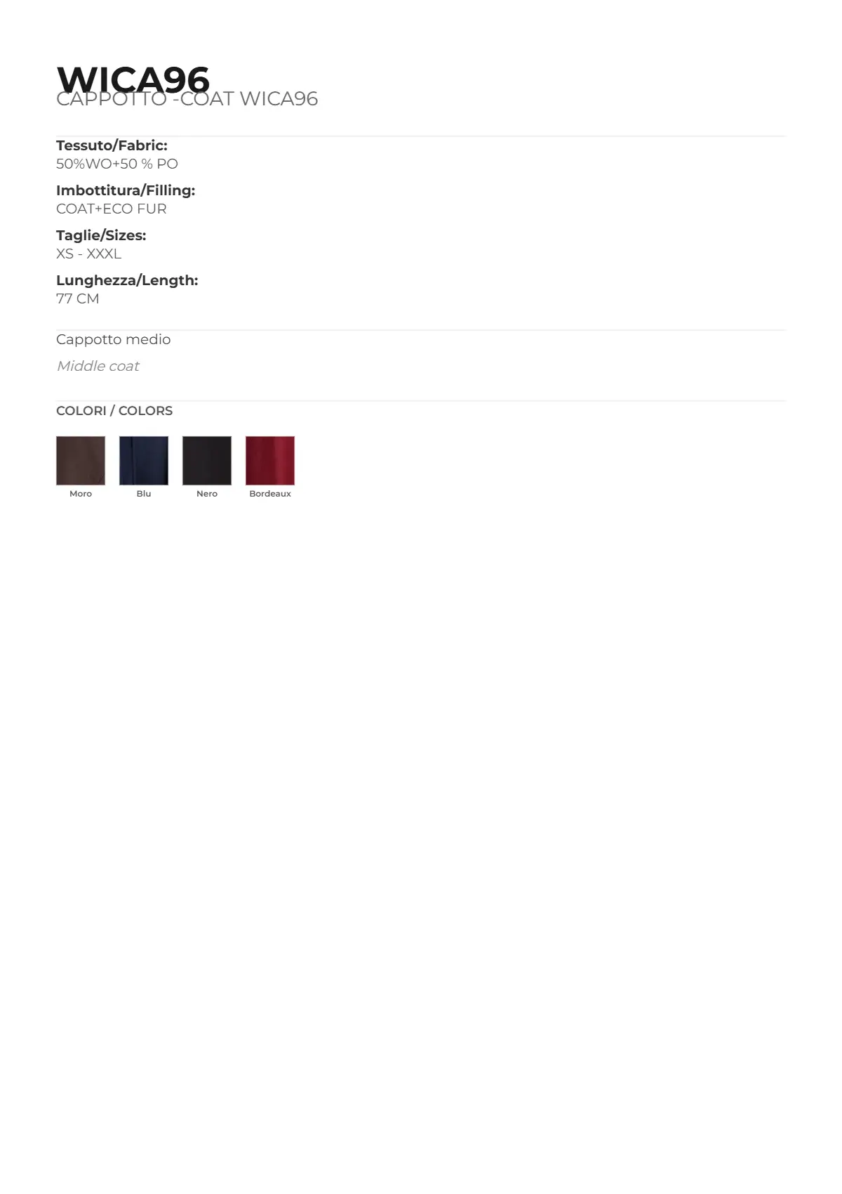 CAPPOTTO MOD.WICA96 - immagine 3