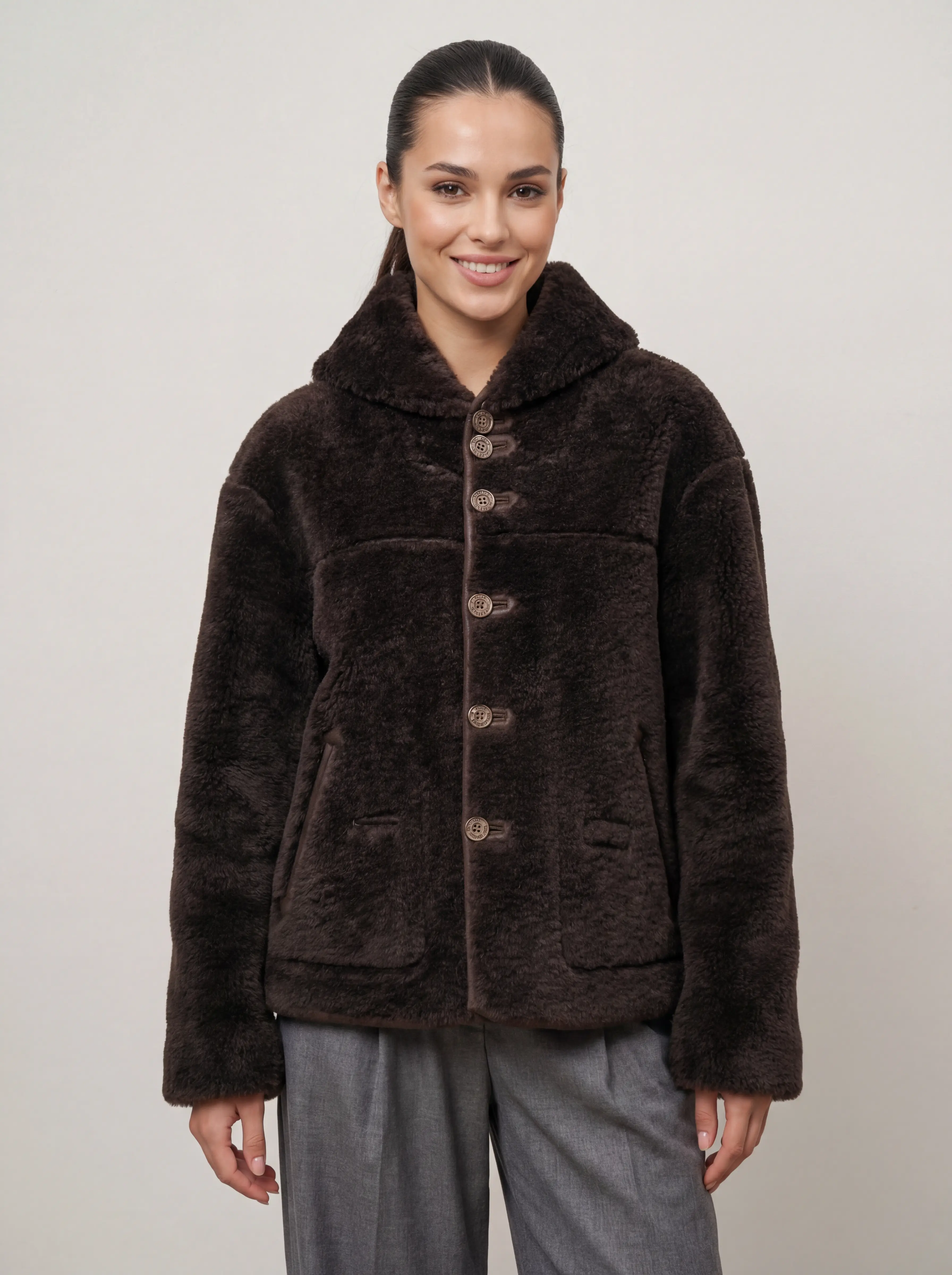 MONTONE/SHEEPSKIN MOD. YI6147 REVERSIBIL - immagine 2