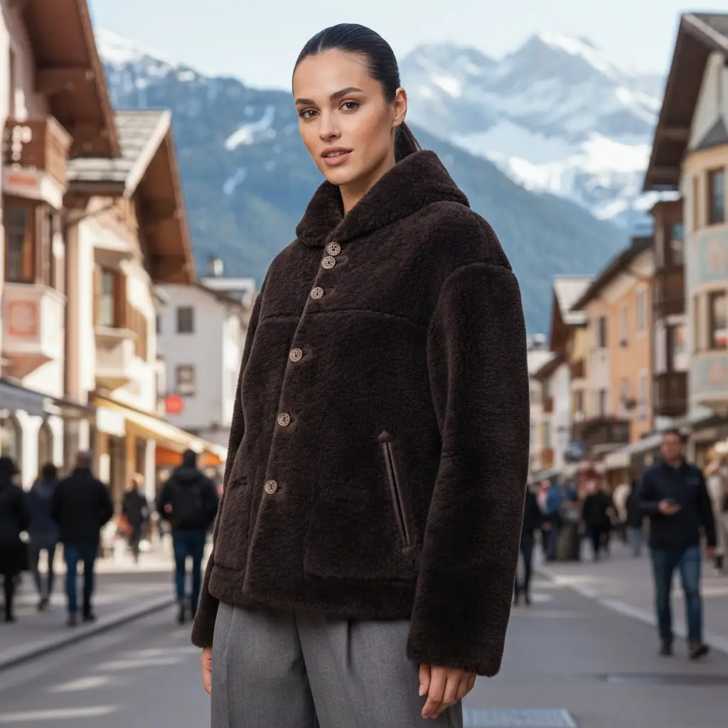 MONTONE/SHEEPSKIN MOD. YI6147 REVERSIBIL - immagine 4