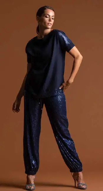 PANTALONE PAILLETTES C/FODERA