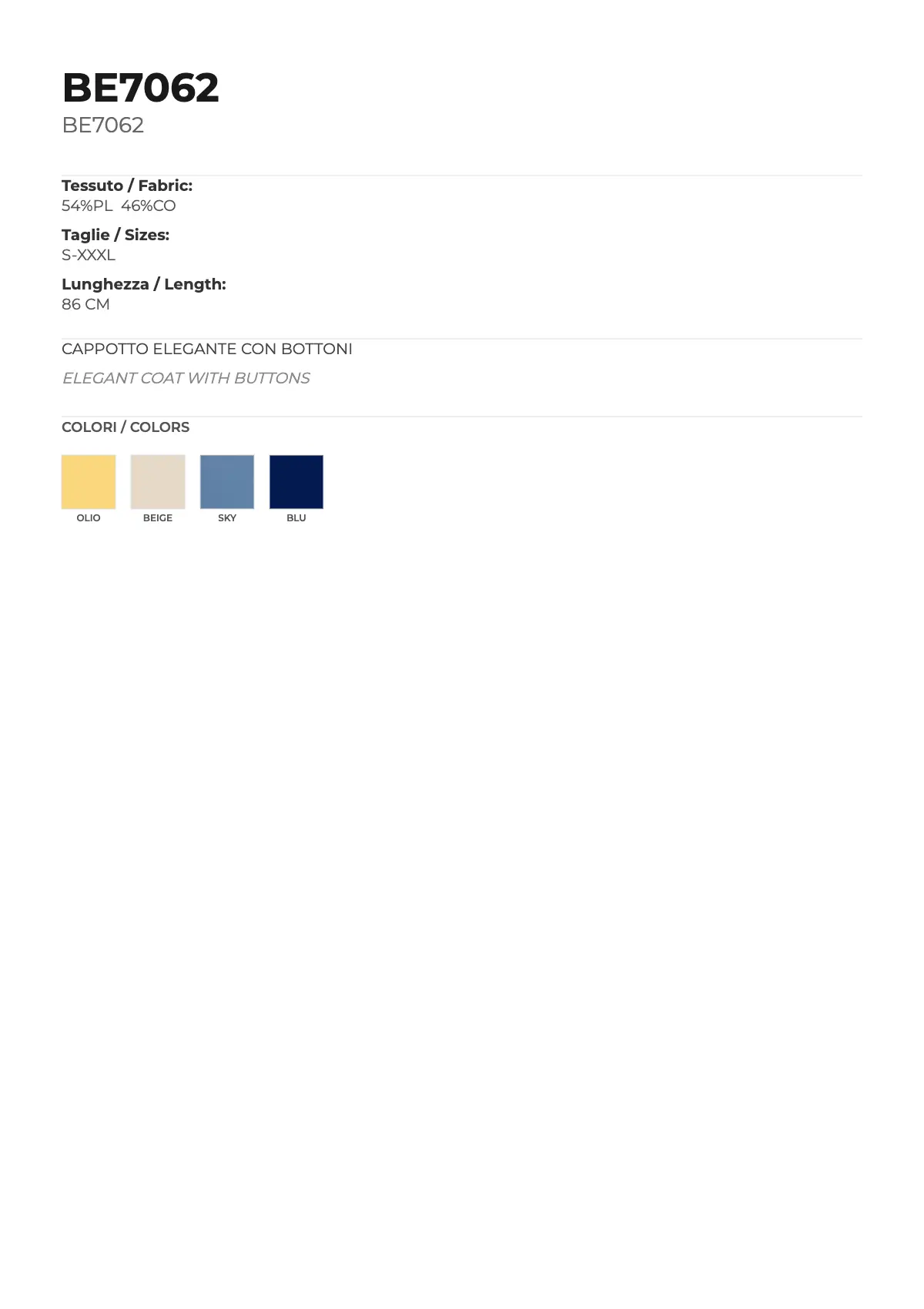 CAPPOTTO MOD. BE7062 - Image 6