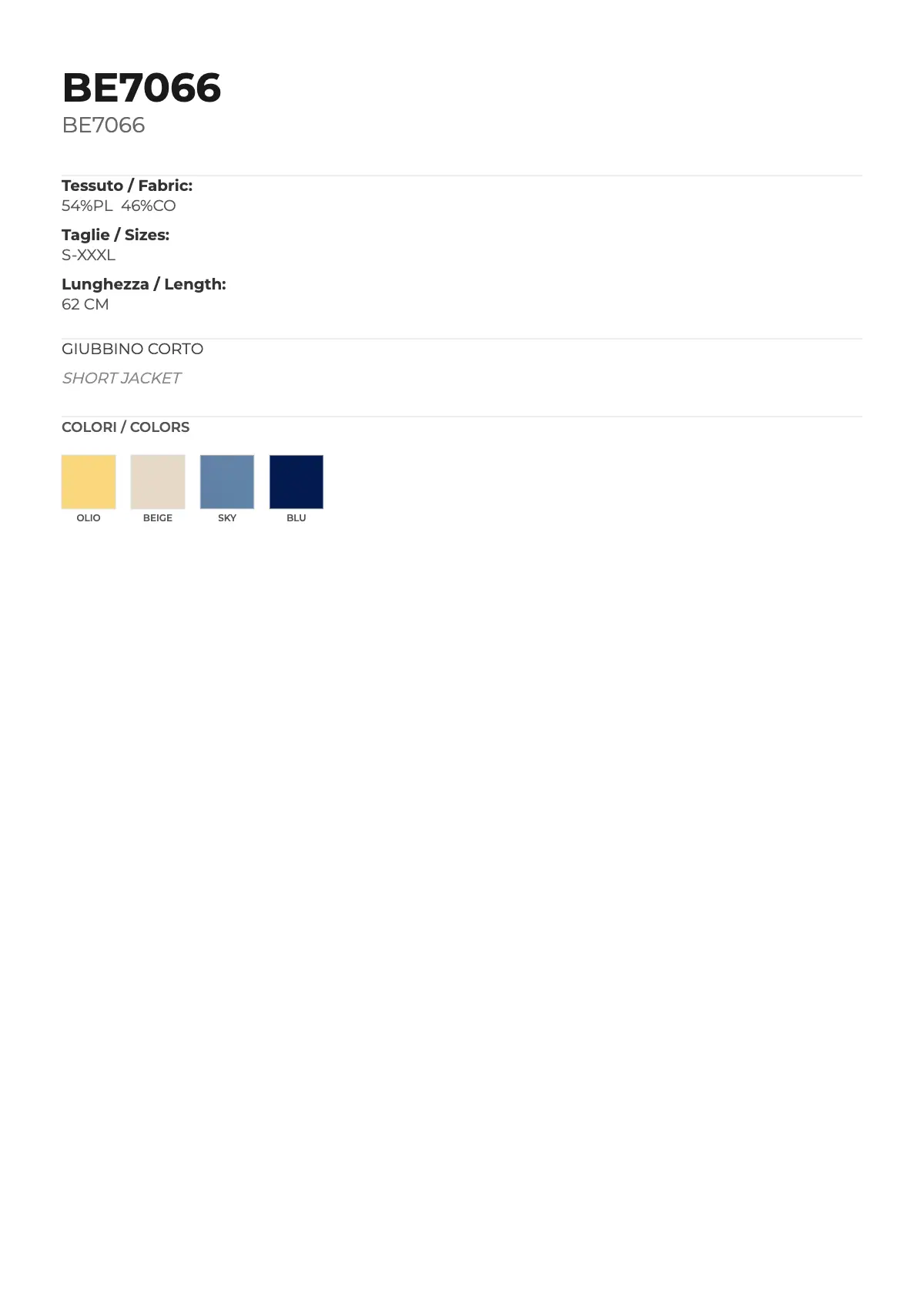 GIUBBINO MOD. BE7066 - Image 6
