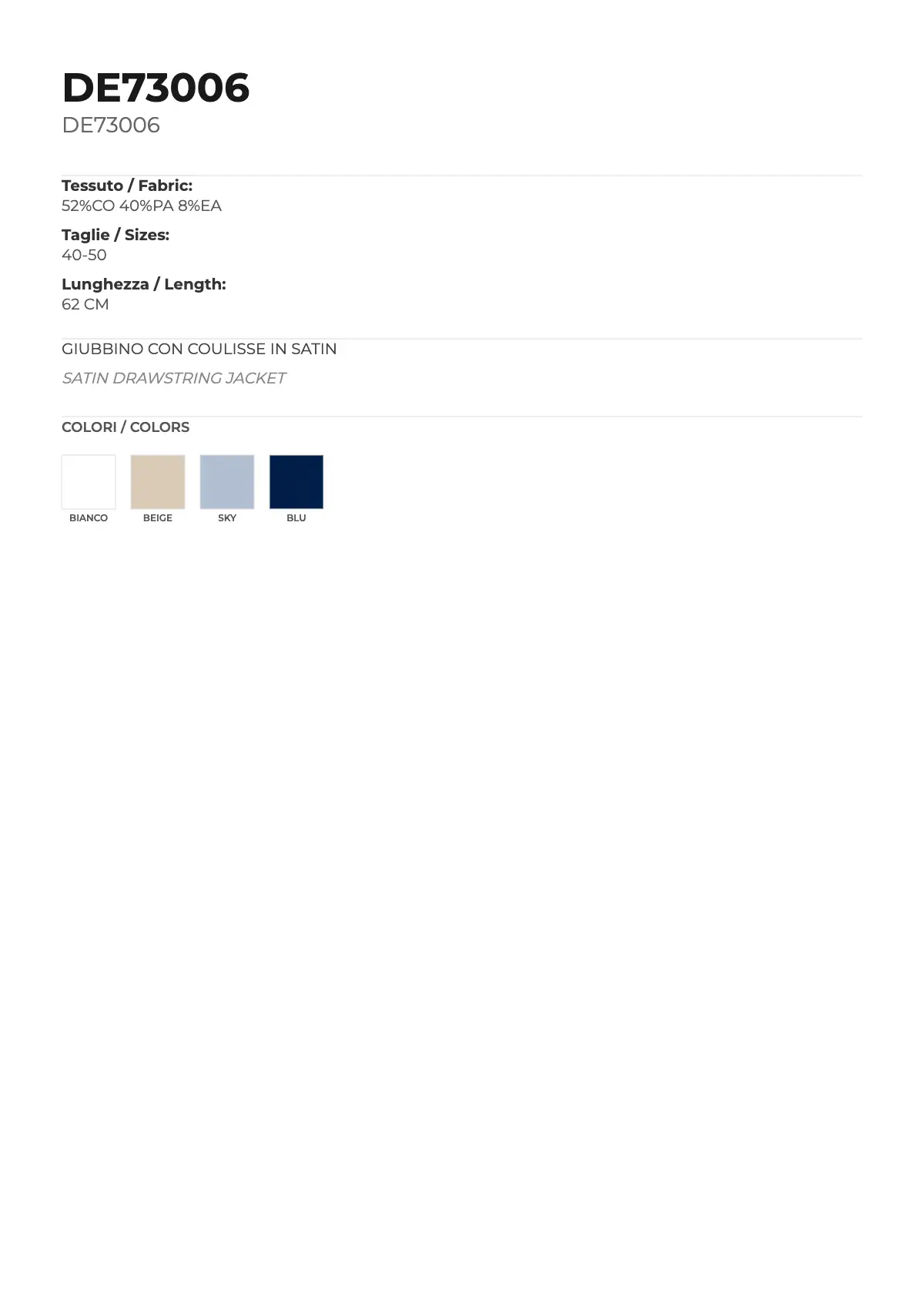 GIUBBINO MOD. DE73006 - Image 6