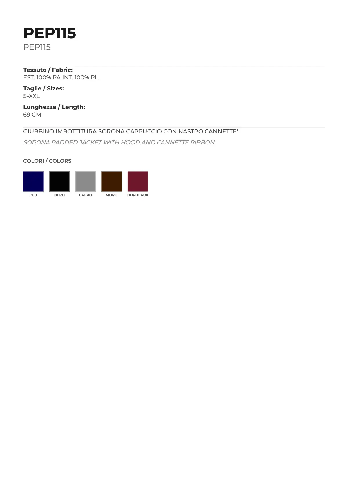 GIUBBINO MOD. PEP115 - Image 6