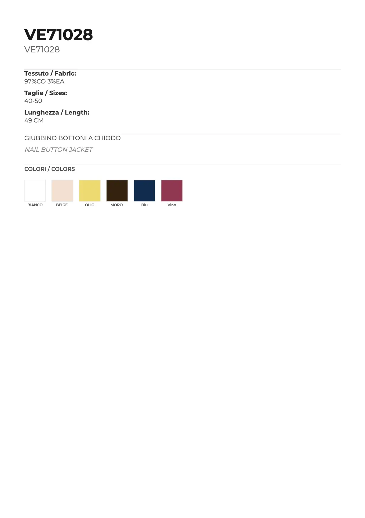 GIUBBINO MOD. VE71028 - Image 6